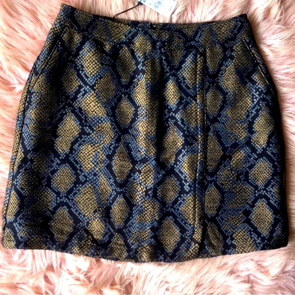 NWT Express Snake Skin High Rise Mini Skirt - Picture 1 of 6